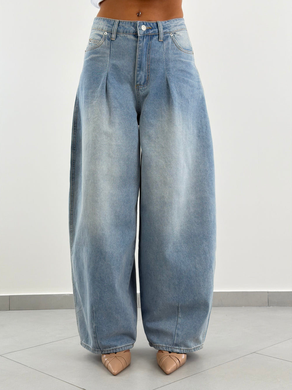 Jeans Balloon Light Wash 15066