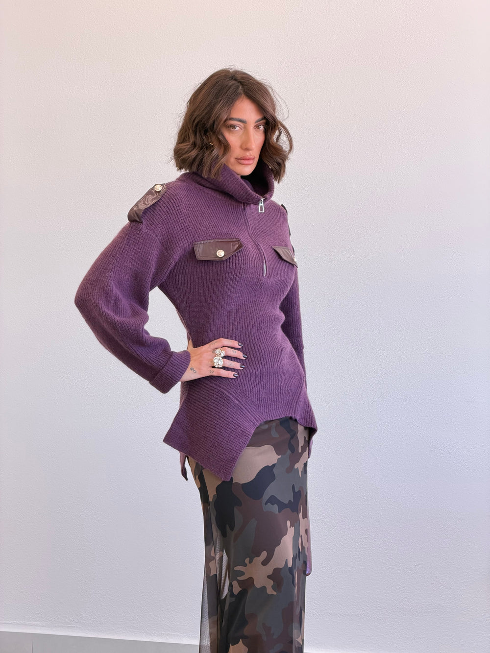 Maglione Sculpt Violet 16088