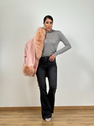 Jeans zampa DARK GREY k818