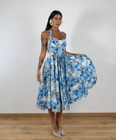 Abito GILDA AZZURRO 26366