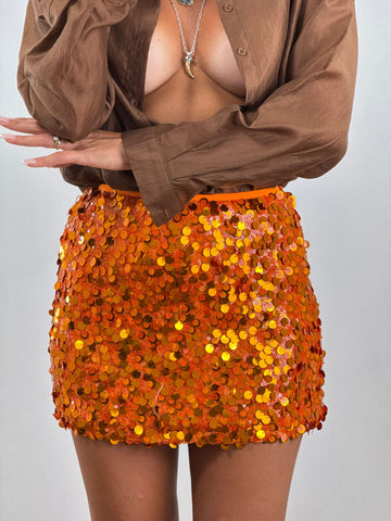 Minigonna ORANGE PAILLETTES 17152