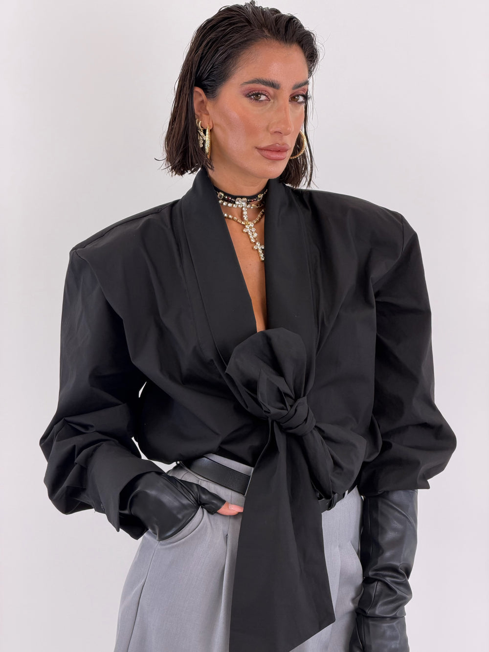 Camicia Selena nera 1989