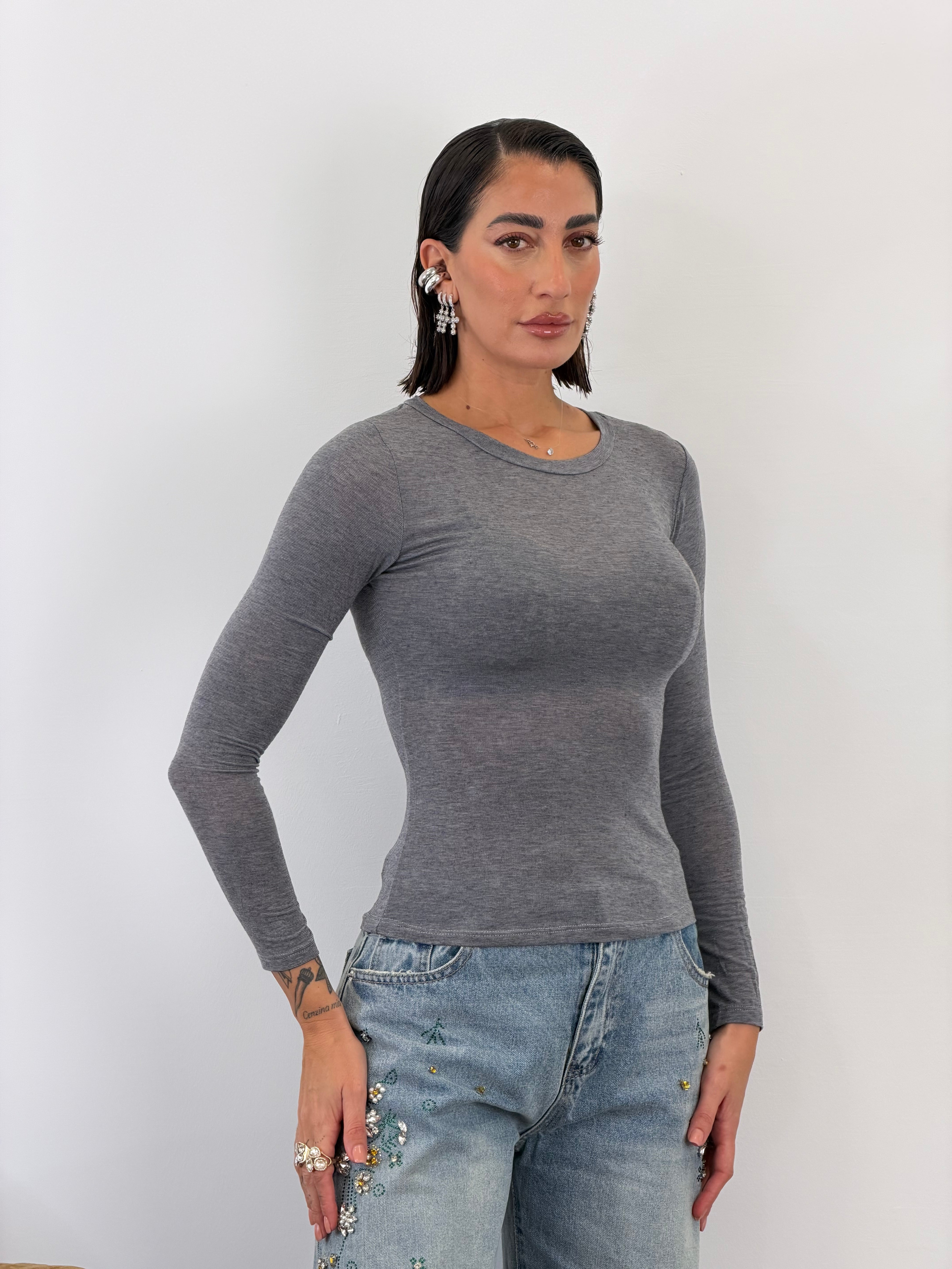 Maglia Cashmere Second Skin Girocollo VARI COLORI