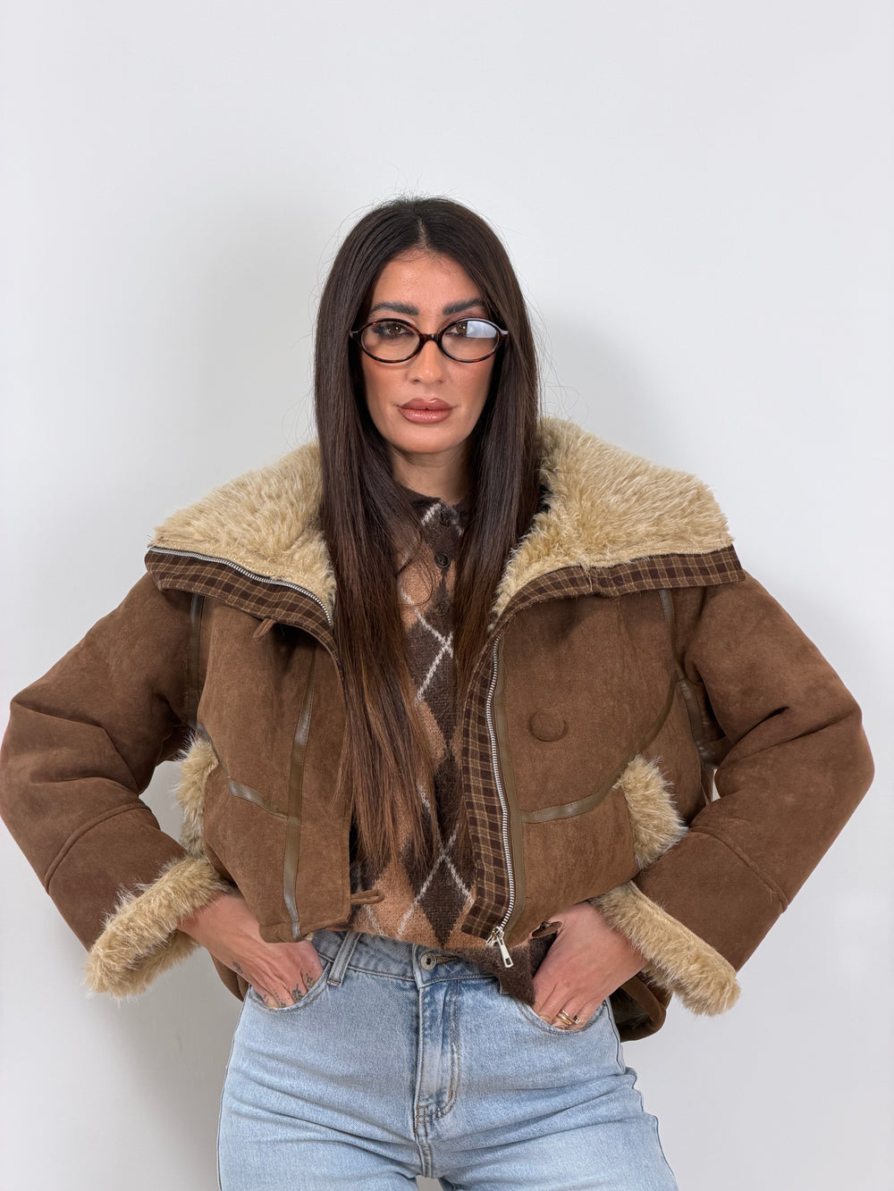 Montone imbottito marrone 5549