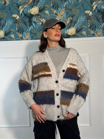 CARDIGAN SOFTY GRIGIO CHIARO