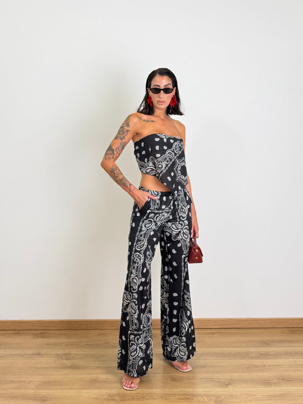 Pantalone Bandana nero 1571