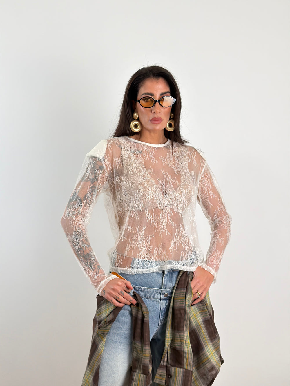 Maglia pizzo white 50319