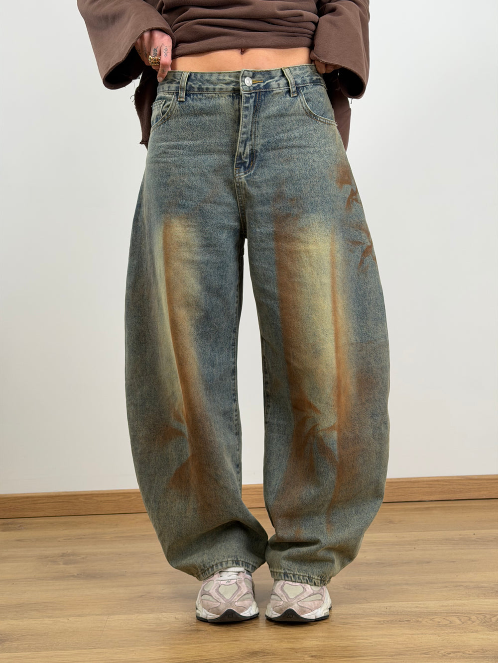 Jeans sabbiato ballon P10686