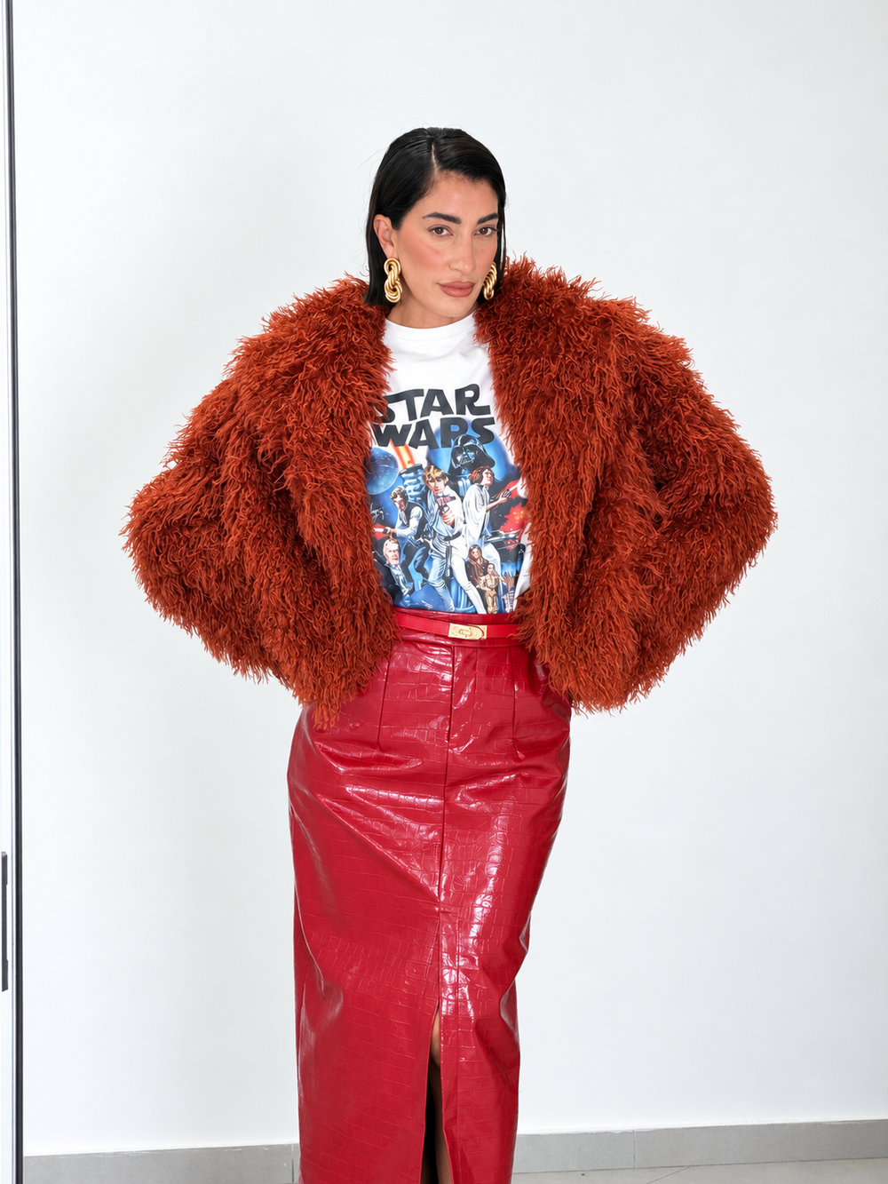 Gonna LUNGA COCCO ROSSA w60566