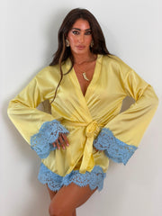 PREORDINE Kimono Satin Giallo 60507