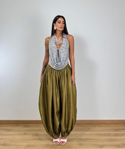 Pantalone MAXI PALLONCINO VERDE/kaki 41800