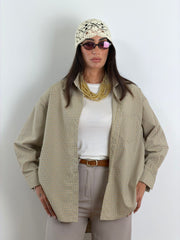 Camicia Beige check 17226