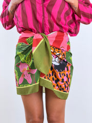 Gonna Ibiza leopardo verde 7890