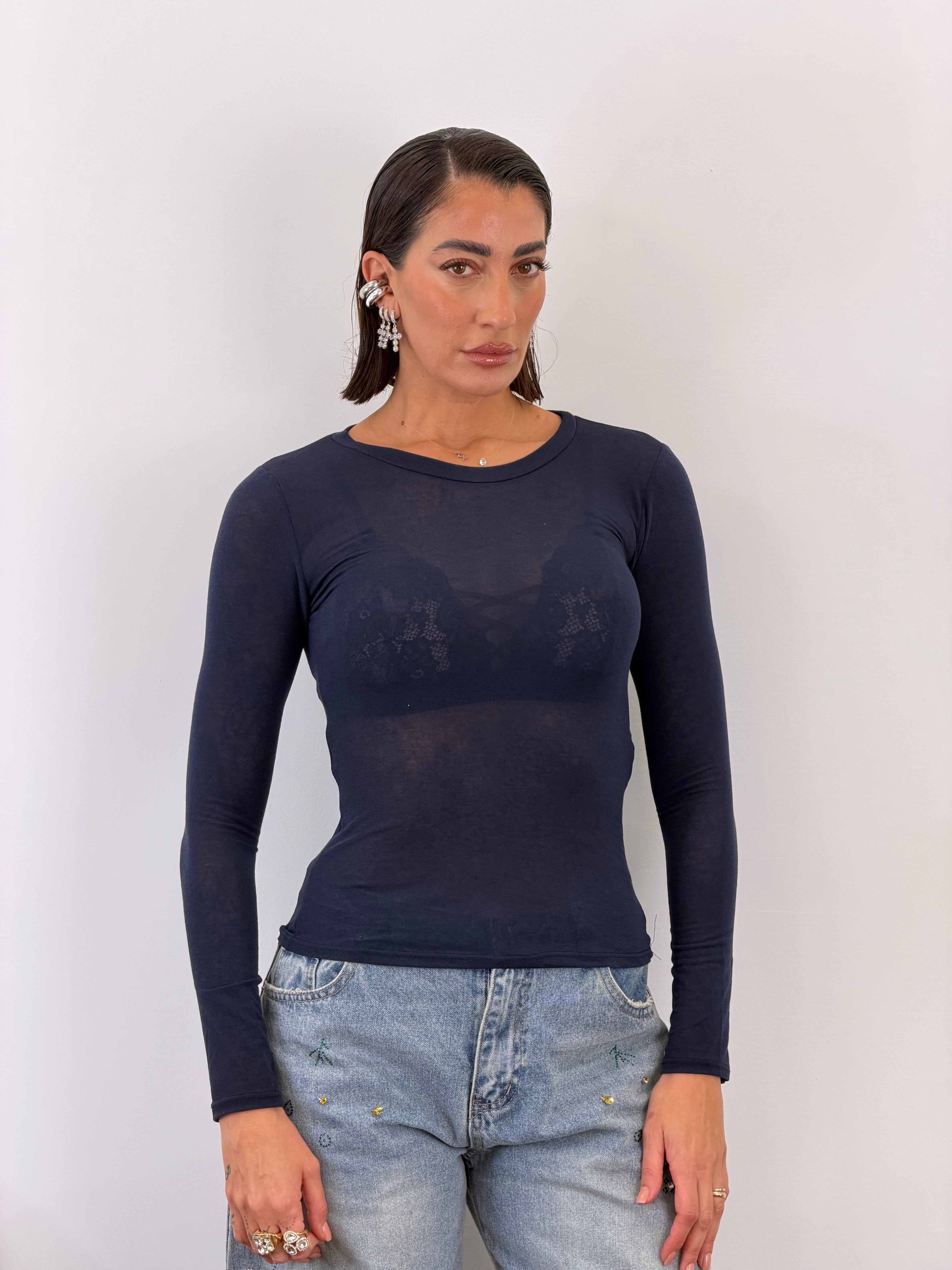 Maglia Cashmere Second Skin Girocollo VARI COLORI