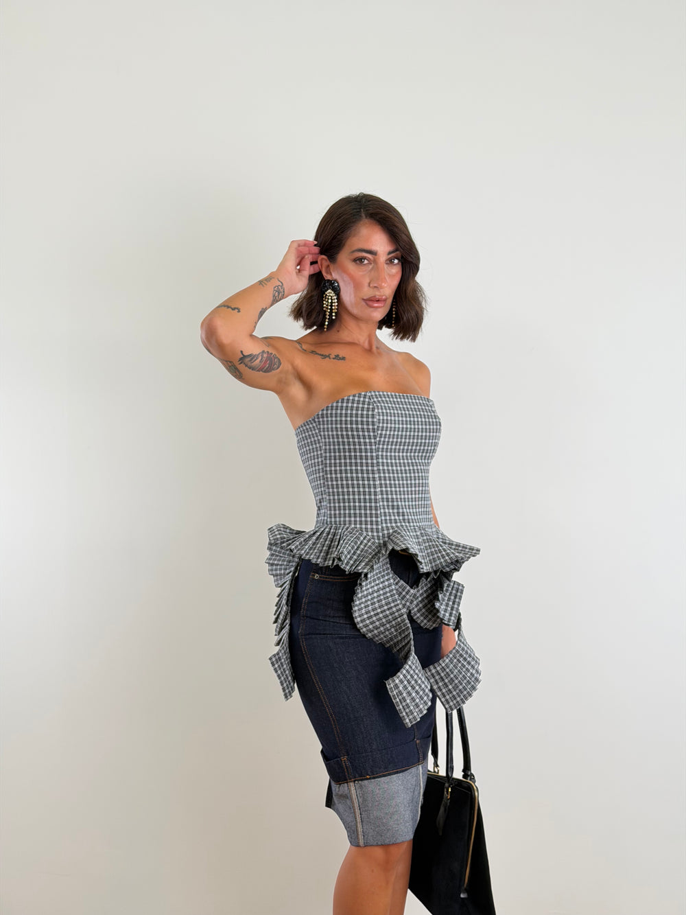 Gonna cintura midi jeans W57048