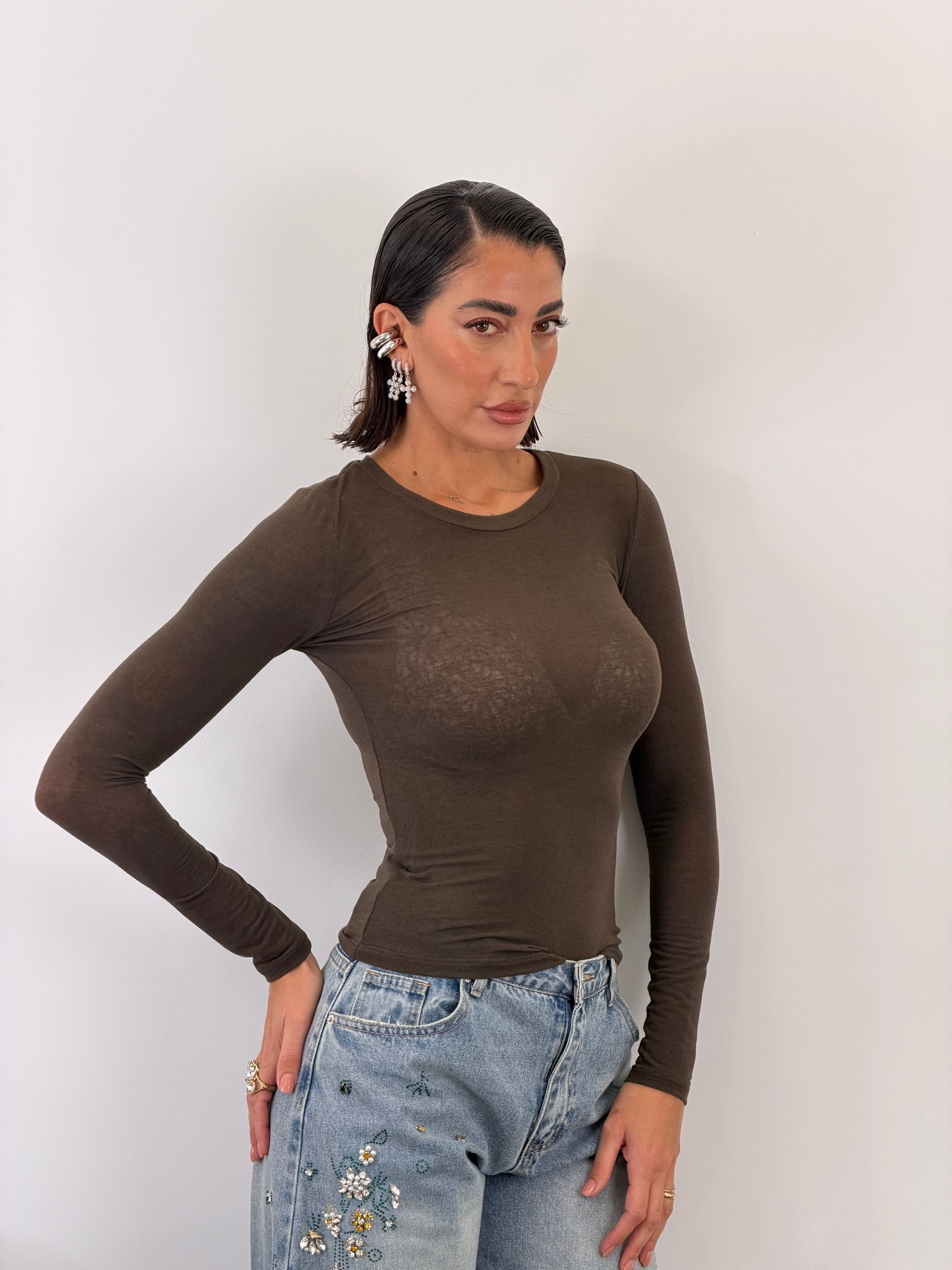Maglia Cashmere Second Skin Girocollo VARI COLORI