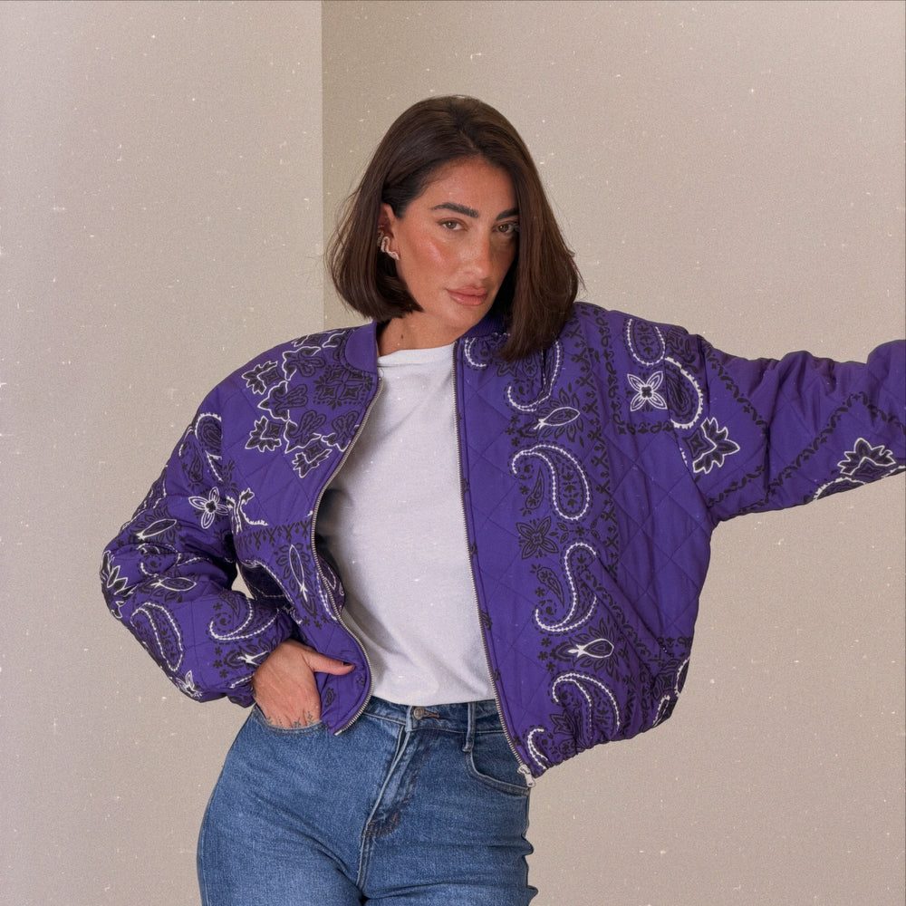 🚨PREORDINE🚨 Bomber Bandana Viola Lumina 6361