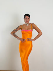 Abito Bustier Orange 6039