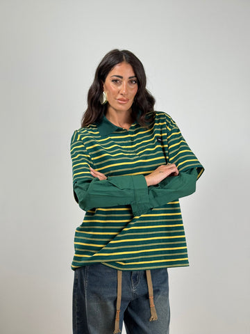 Polo CAMICIA GREEN H7366