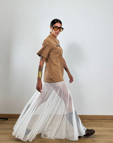 Gonna tulle bianca 25724