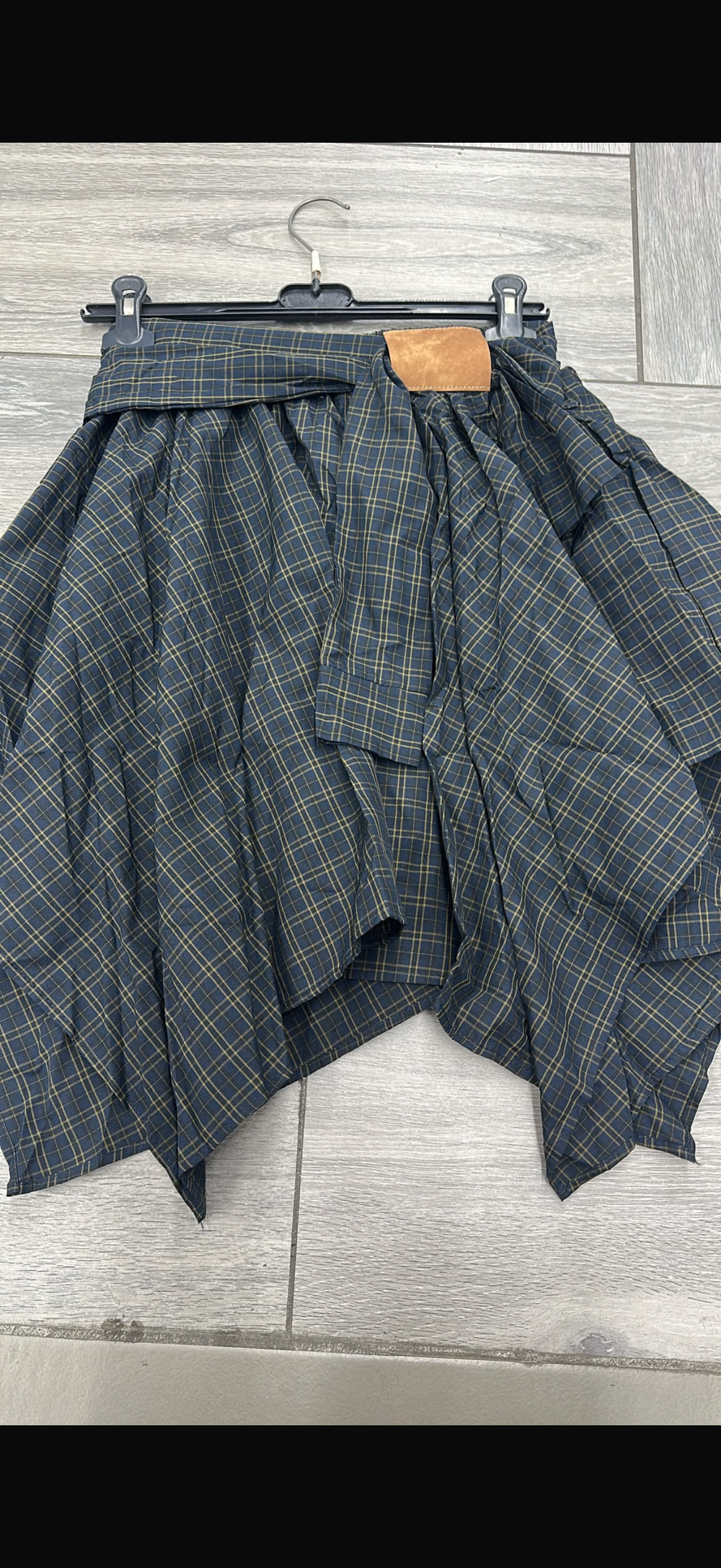 Gonna camicia Tartan blu 2816