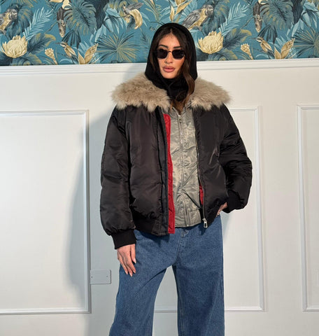 Bomber PELLICCIA BLACK