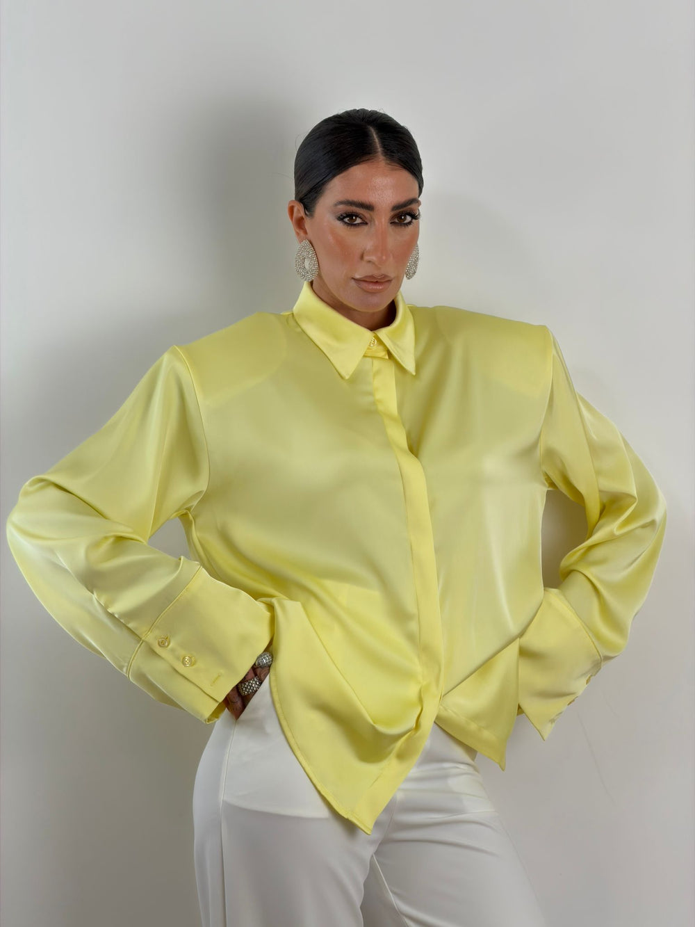 Camicia Fluid Gialla RASO