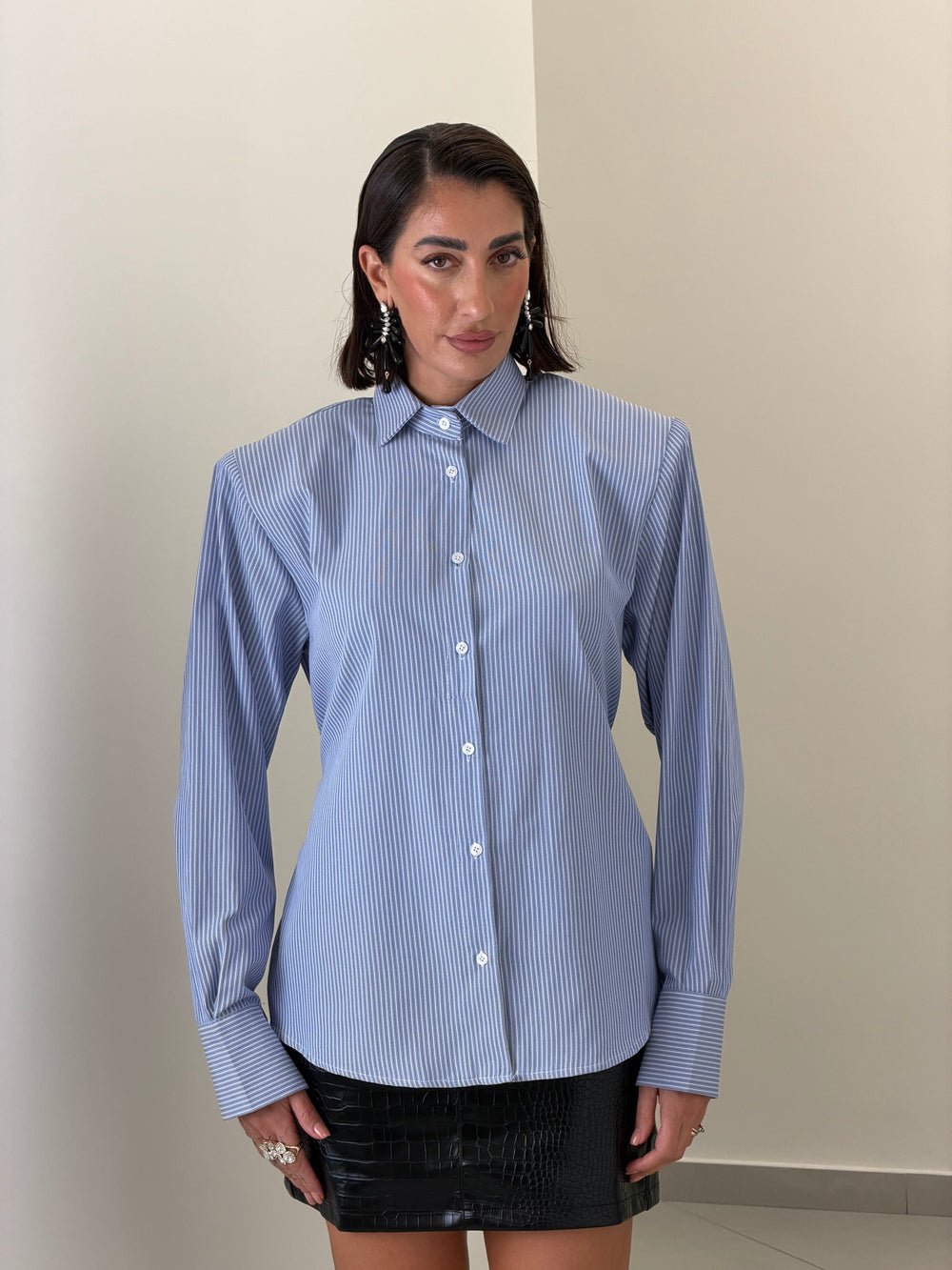 Camicia Microrighe Azzurra 7209