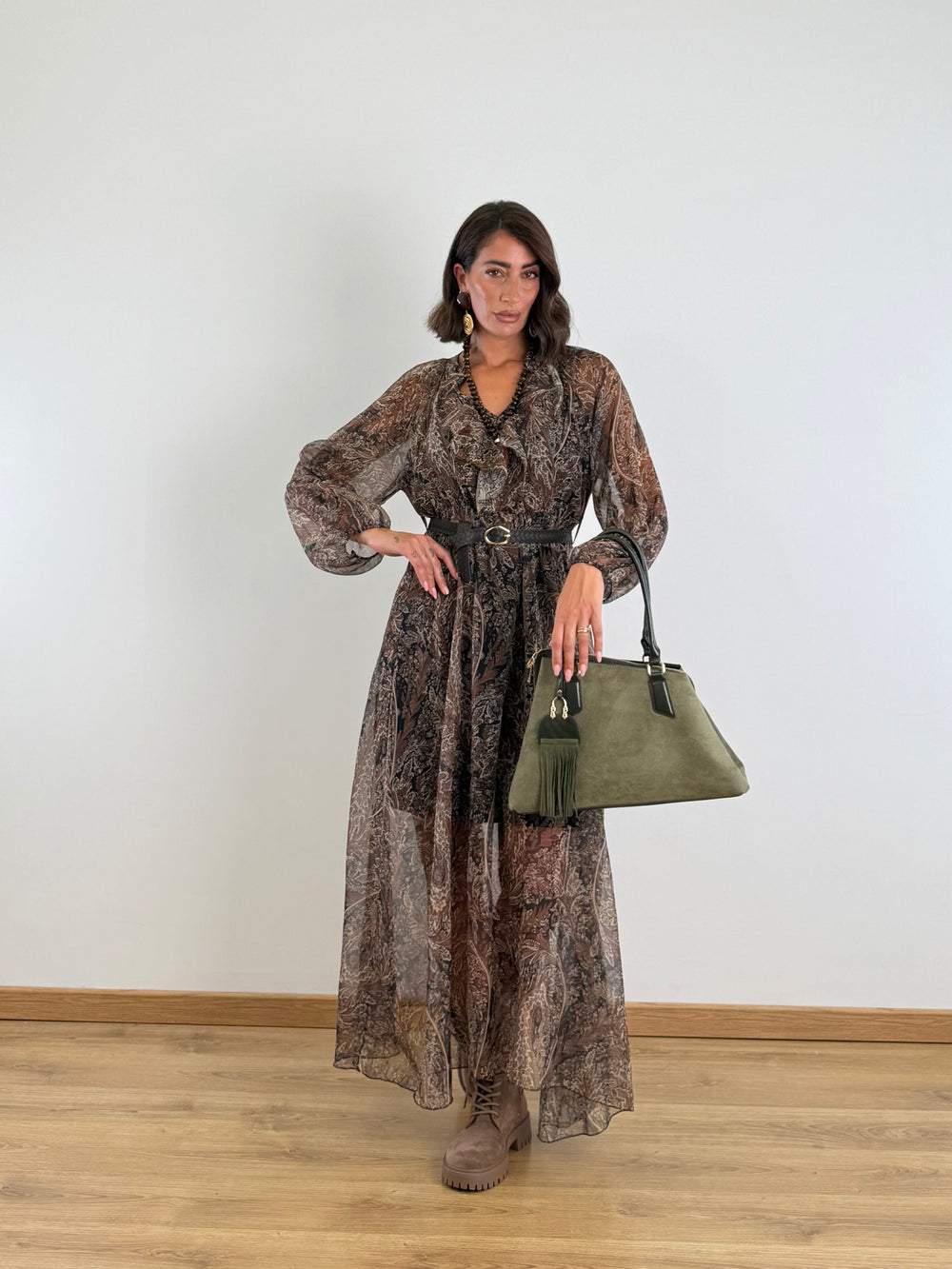 Abito lungo Paisley 21093