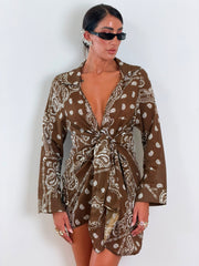 Abito bandana MARRONE F0833