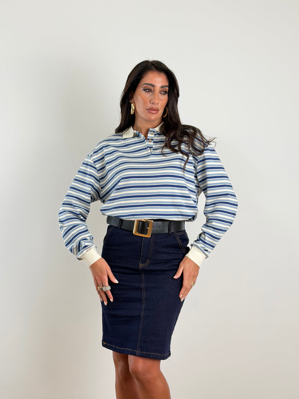 Gonna denim blu scuro MC2017