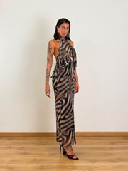 Abito LUMINA ZEBRA BEIGE LD 6019
