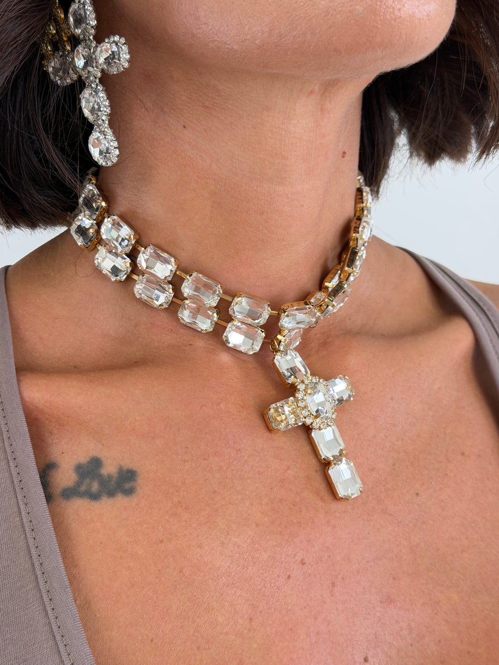 Collana croce oro