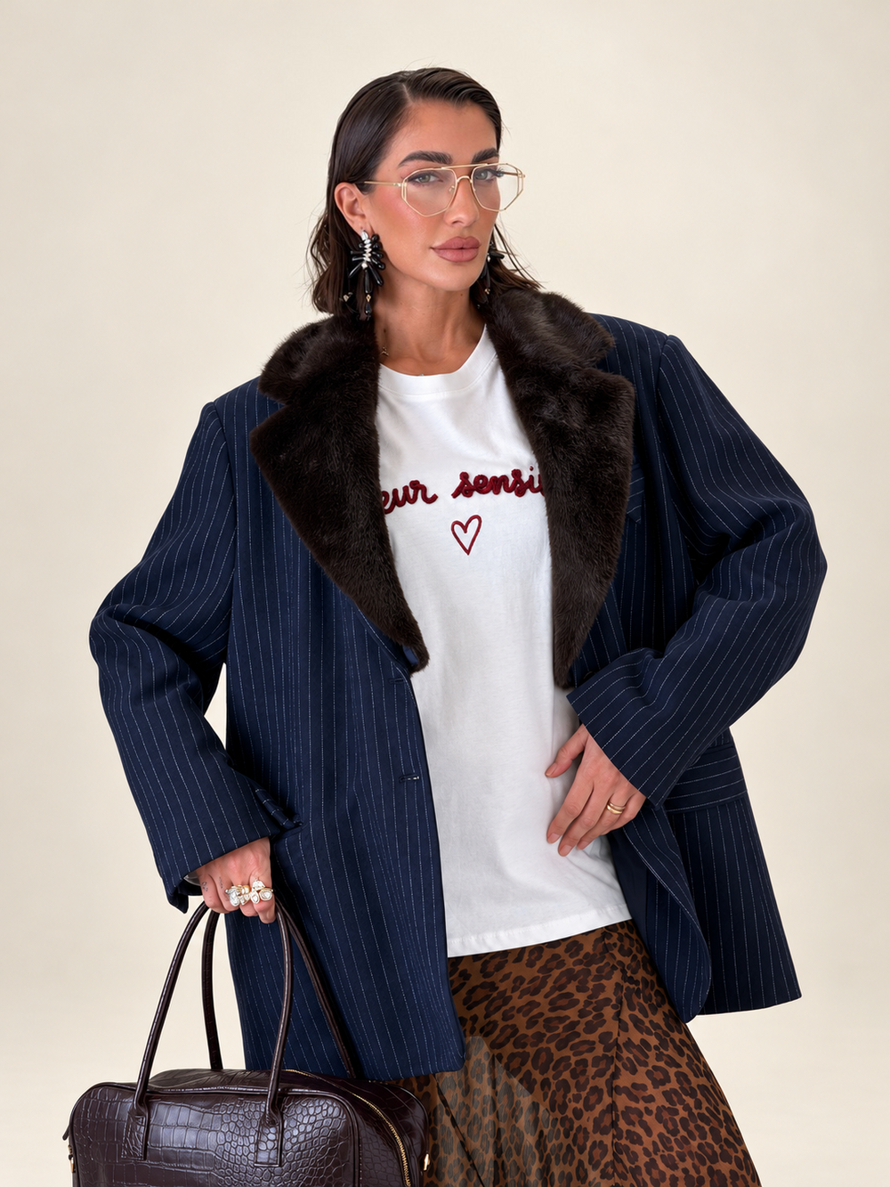 Blazer Gessato Cortina Blu Lumina  LC260584