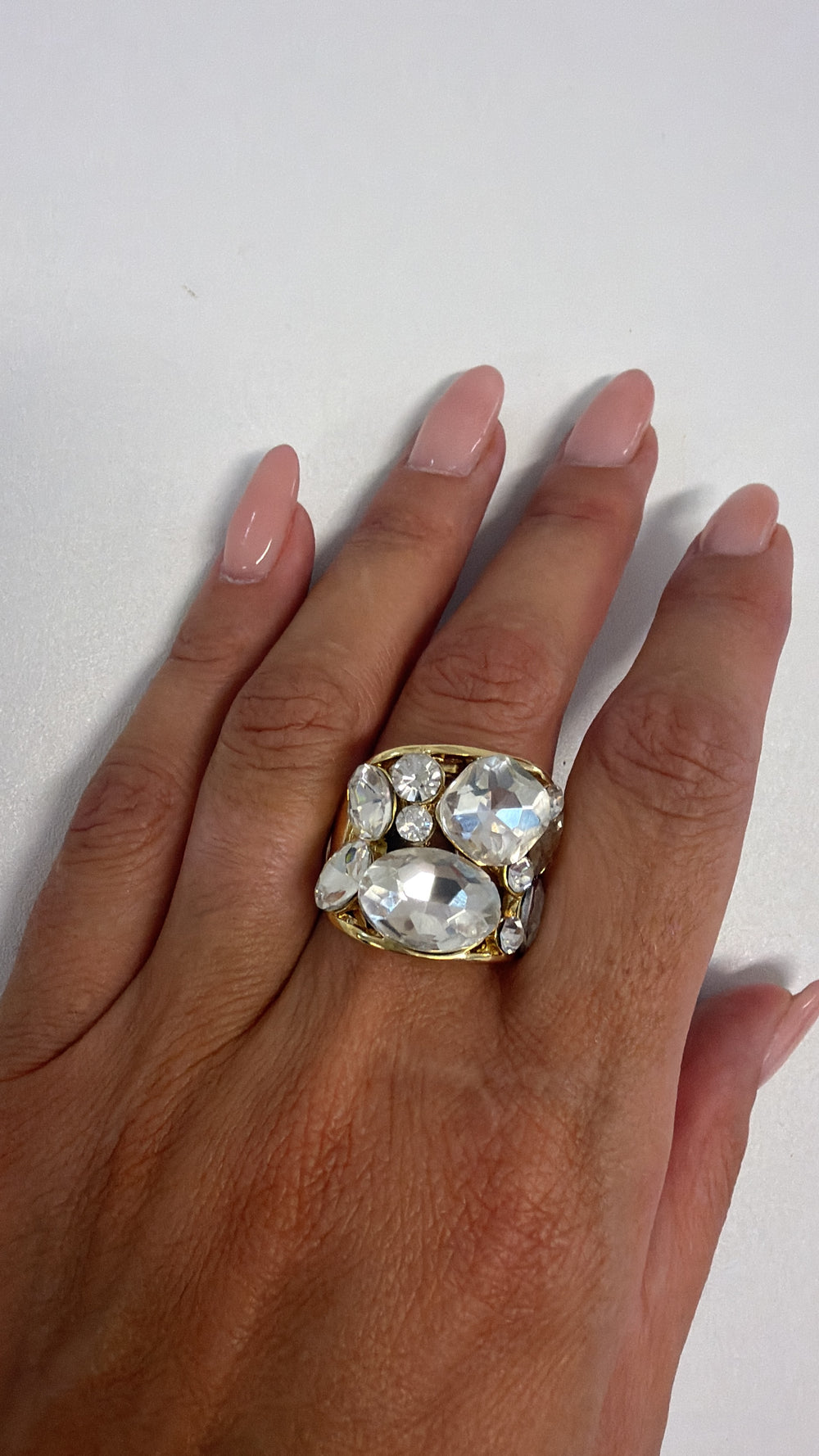 Anello maxi pietre