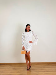 Abito pizzo bianco R 16175