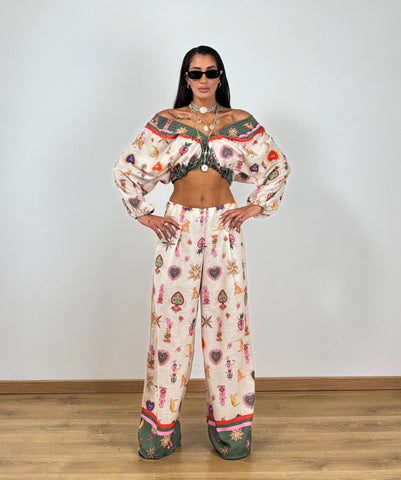 Coordinato TROPICANA CUORE SACRO 60981