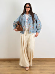Pantaloni Air Ecru 15084
