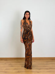 Abito LUMINA ZEBRA BRONW LD 6065