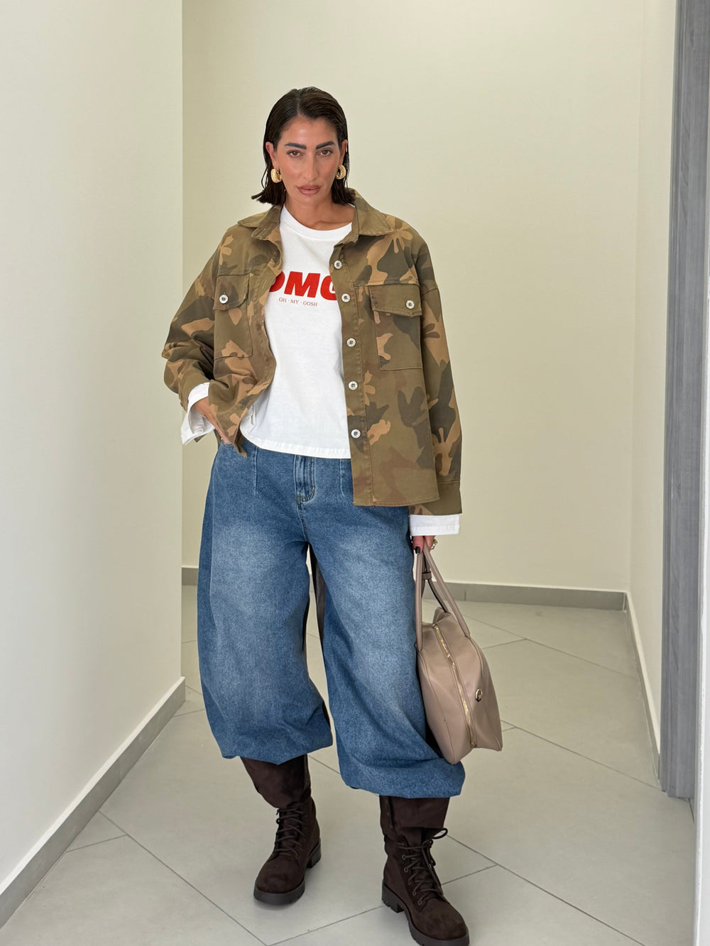 Jeans Bicolore Marrone 15753