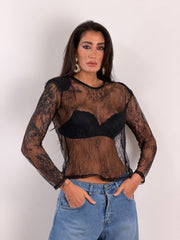 Maglia pizzo black 50319