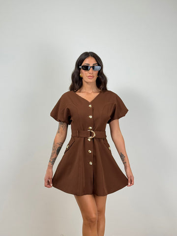 Abito CHEMISIER BROWN R11686