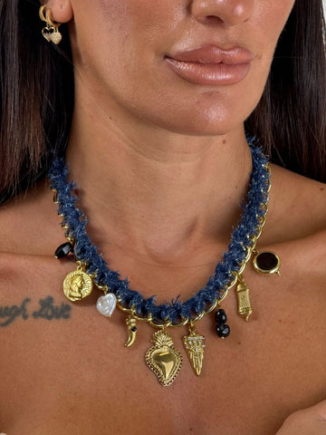 Collana DENIM ORO CHARMS