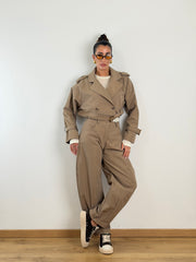 Pantaloni Barrel kaki M13425