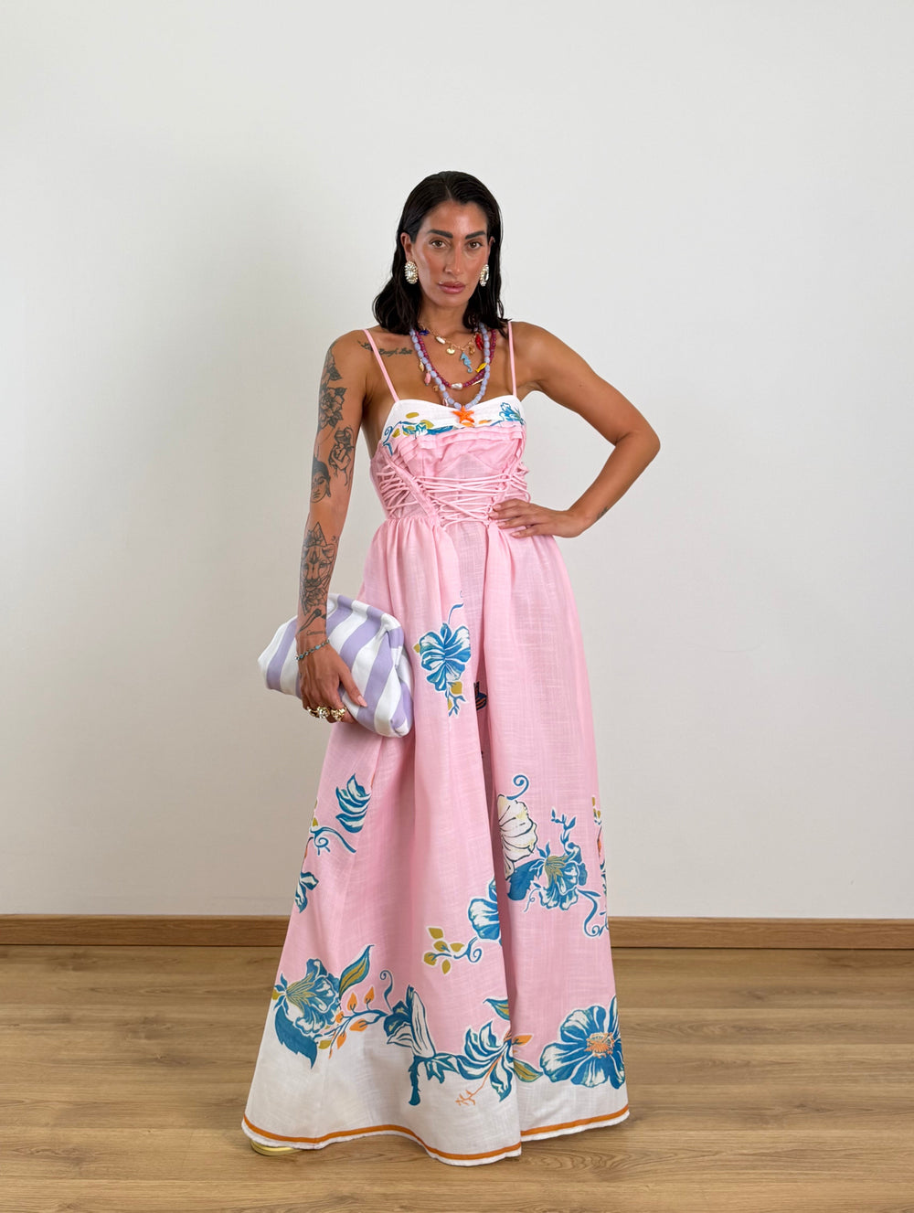 Abito SUMMER PINK FLOWERS  R 15232