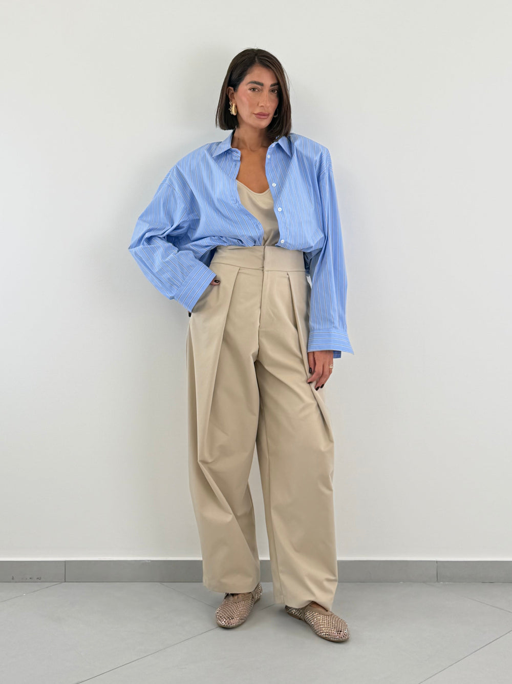 Pantalone Pince Beige 1306