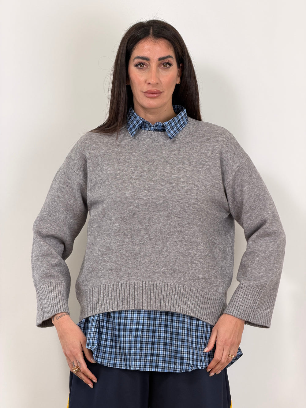 Pull grigio basic PL4950