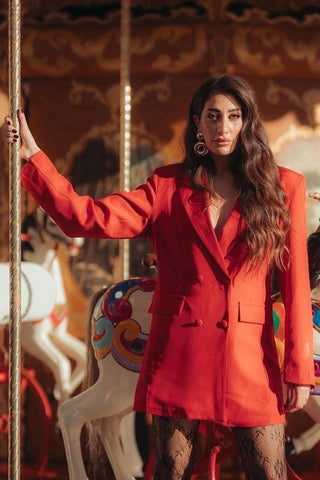 Blazer abito rosso 4082