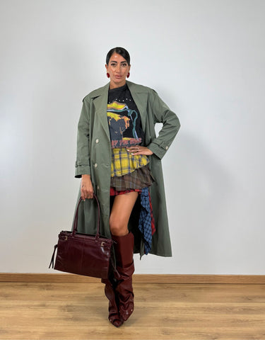 TRENCH LUNGO VERDE 88667