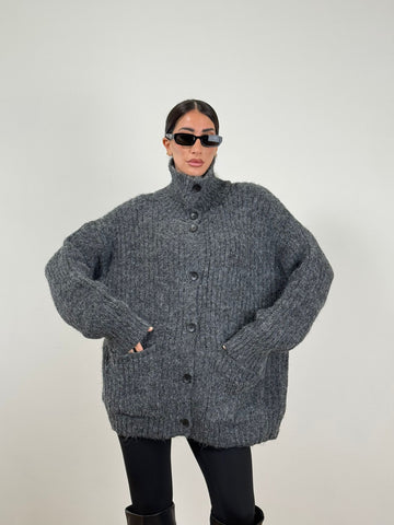 Maxi CARDIGAN MONIQUE GREY 8031